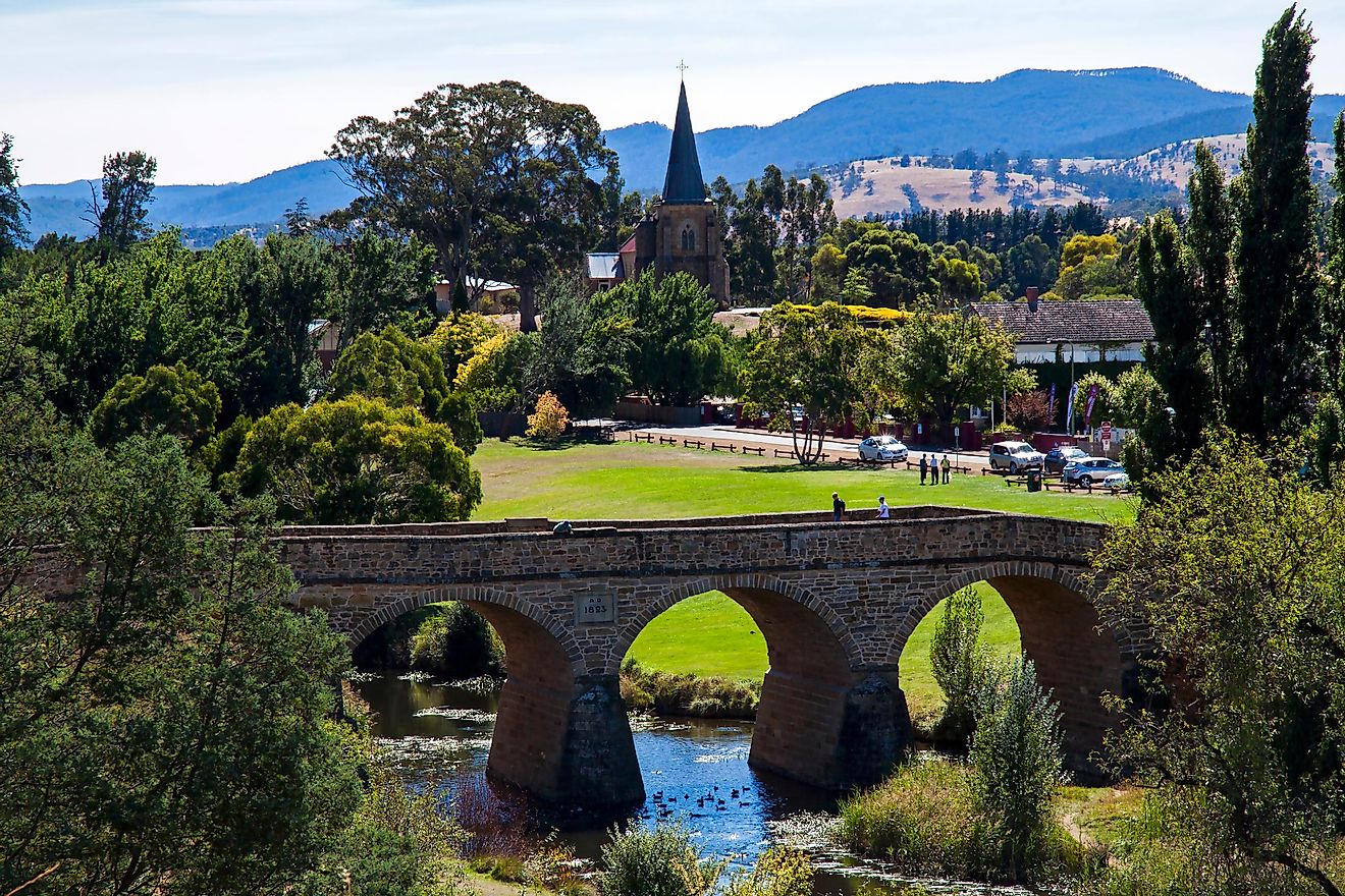 Historic views of the popular tourist destination of Richmond, Tasmania, via Norman Allchin / Shutterstock.com