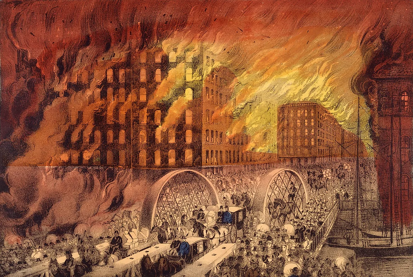 In 1871, Chicago experienced a massive fire that forced the city to rebuild. However, this fire was not among the United States' deadliest.
