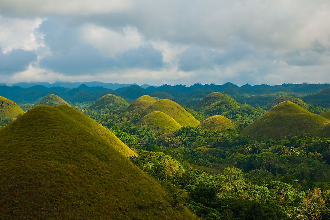 A misty morning in the Chocolate Hills in Bohol, Philippines.