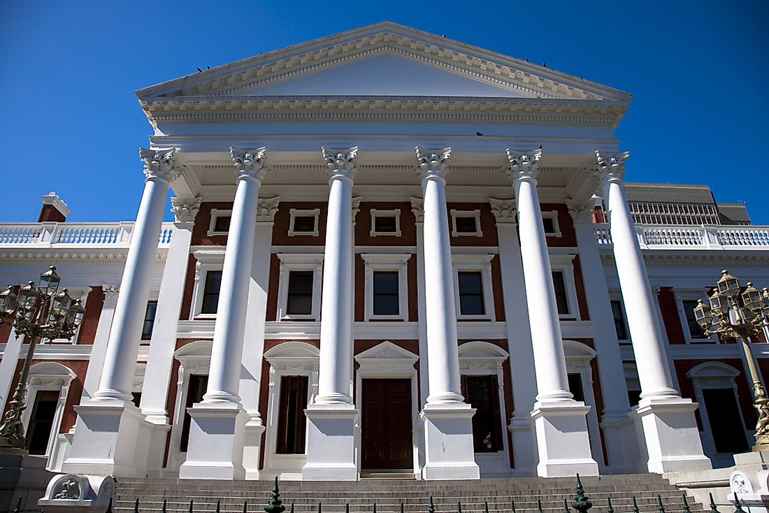 National Parliament buildings in Cape Town, South Africa.