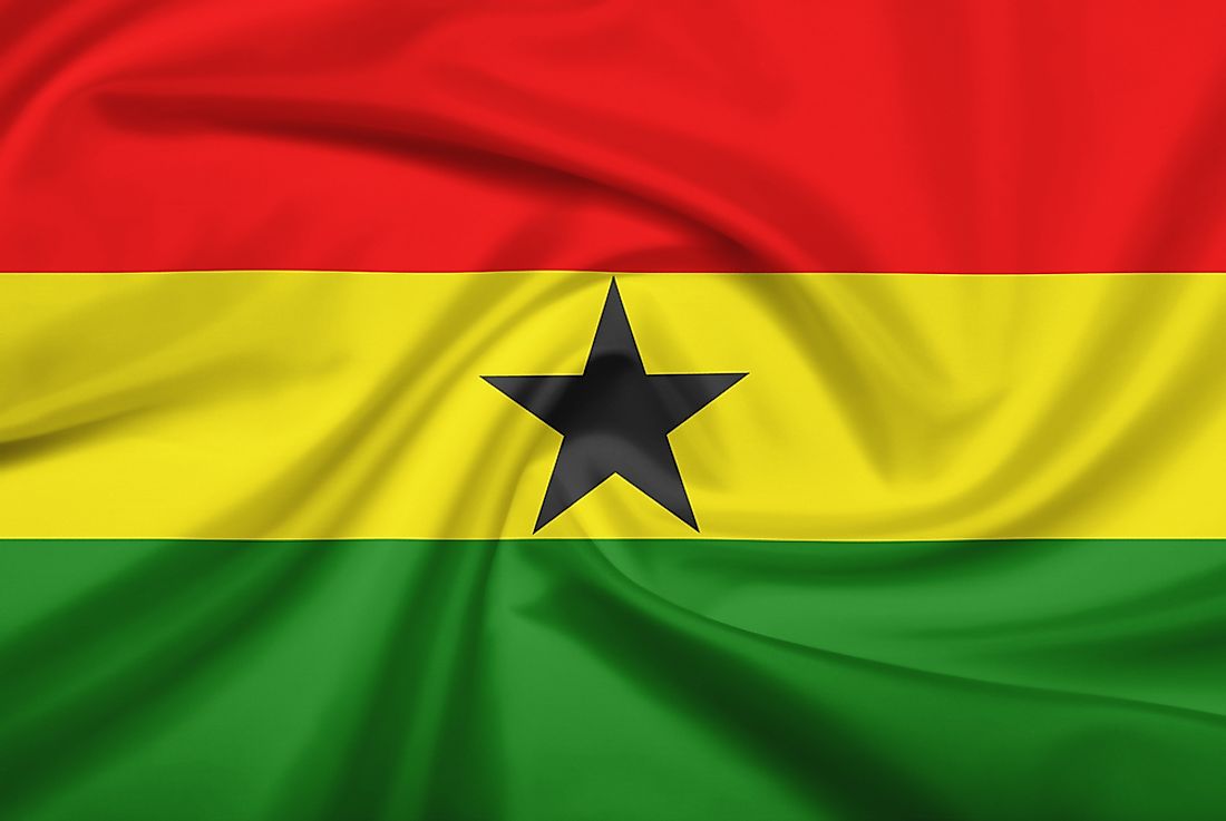 The flag of Ghana. 