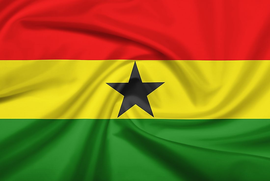 The flag of Ghana. 