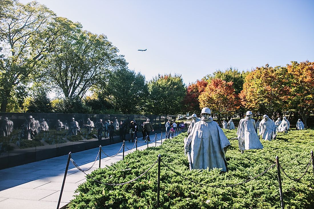 The Korean War memorial. Editorial credit: Oksana Tysovska / Shutterstock.com.