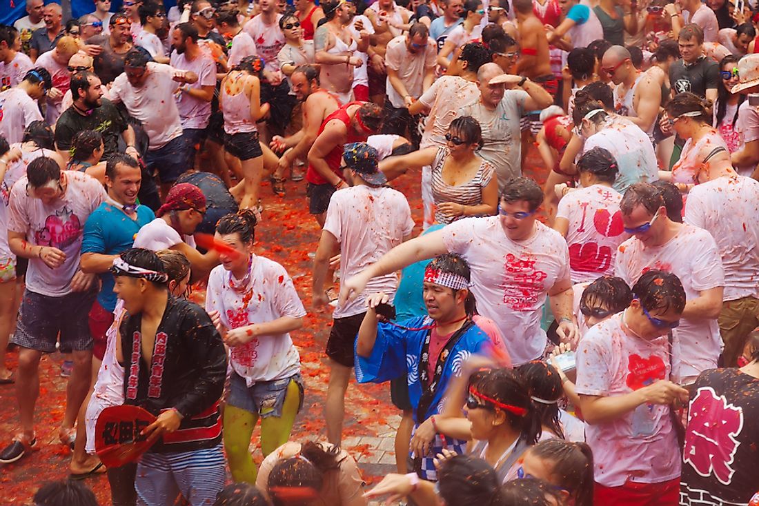 La Tomatina is often billed as the world's biggest food fight. 