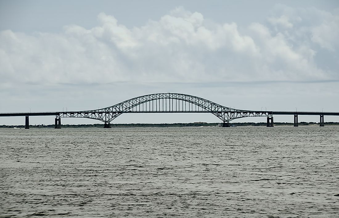 The causeway named for Robert Moses in Suffolk County, New York. 