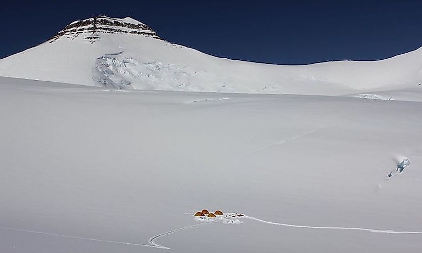 ​Gunnbjorn Fjeld​ in Greenland taken during a joint British-Russian expedition