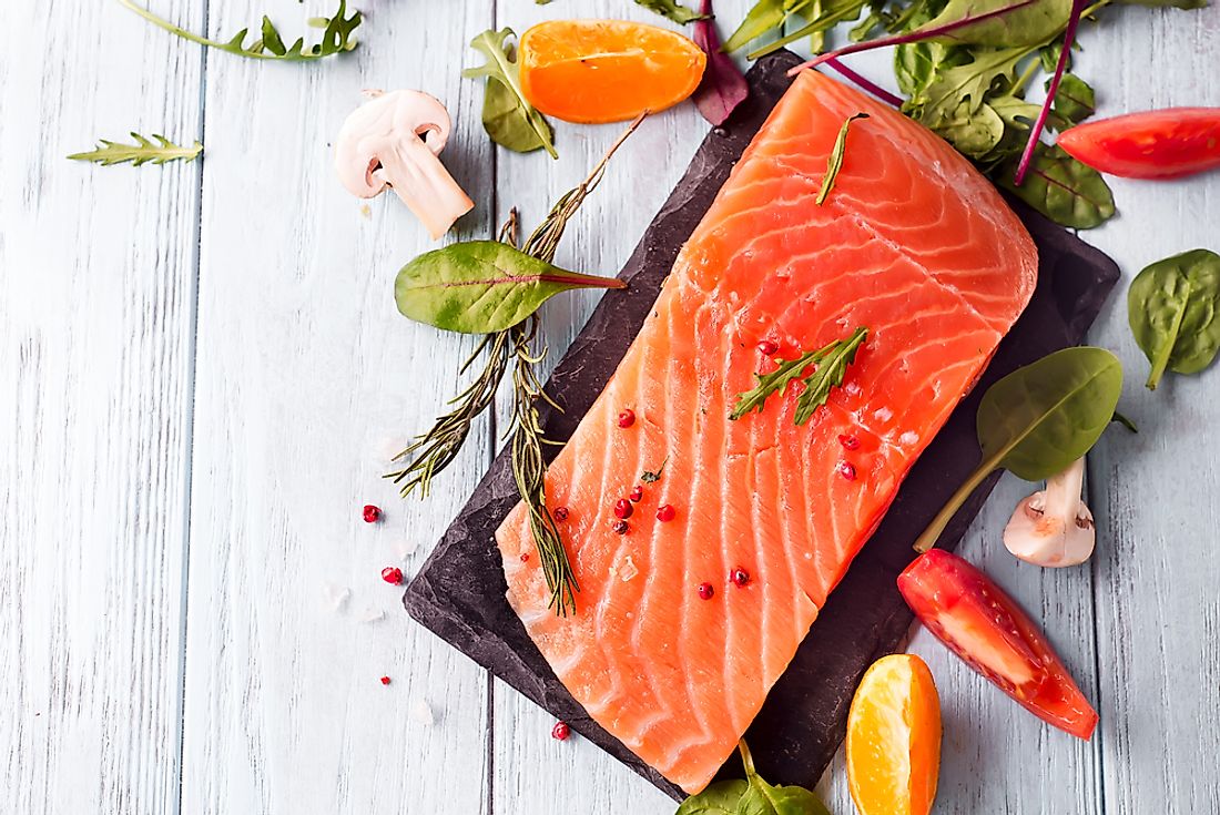 Salmon is a popular choice of cuisine in Canada. 