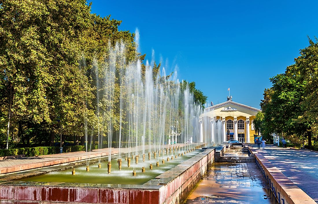 Fountains in Bishkek. 