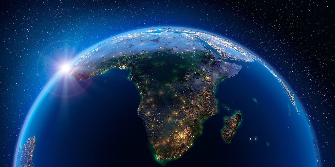 Africa on the globe