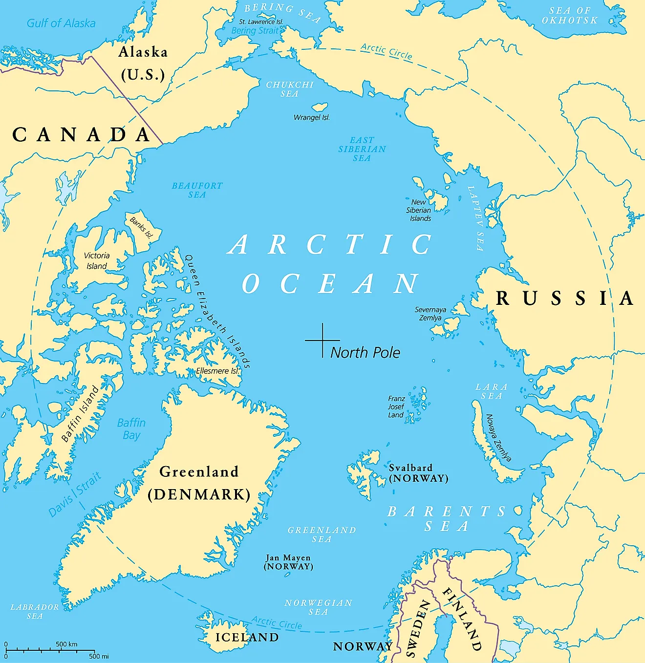 Countries With Arctic Ocean Coastlines - WorldAtlas