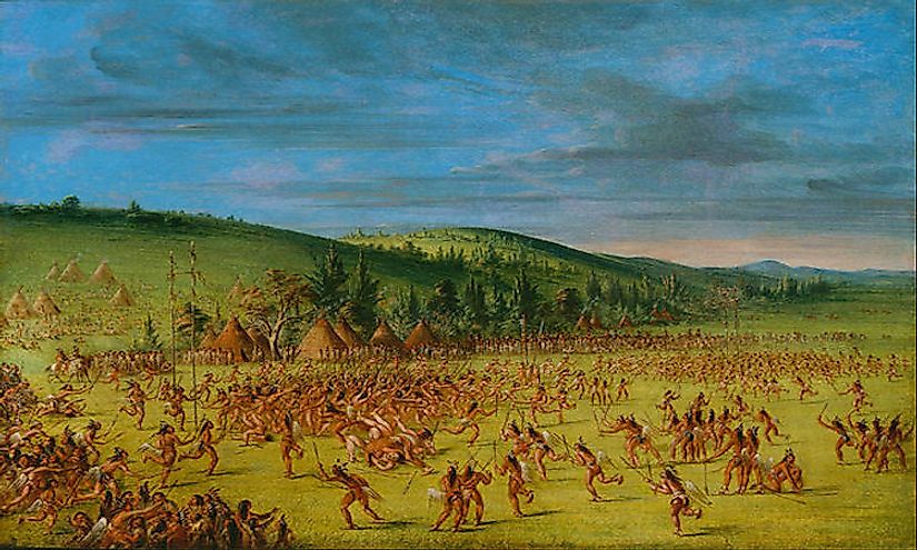  Native American ball games often involved hundreds of players