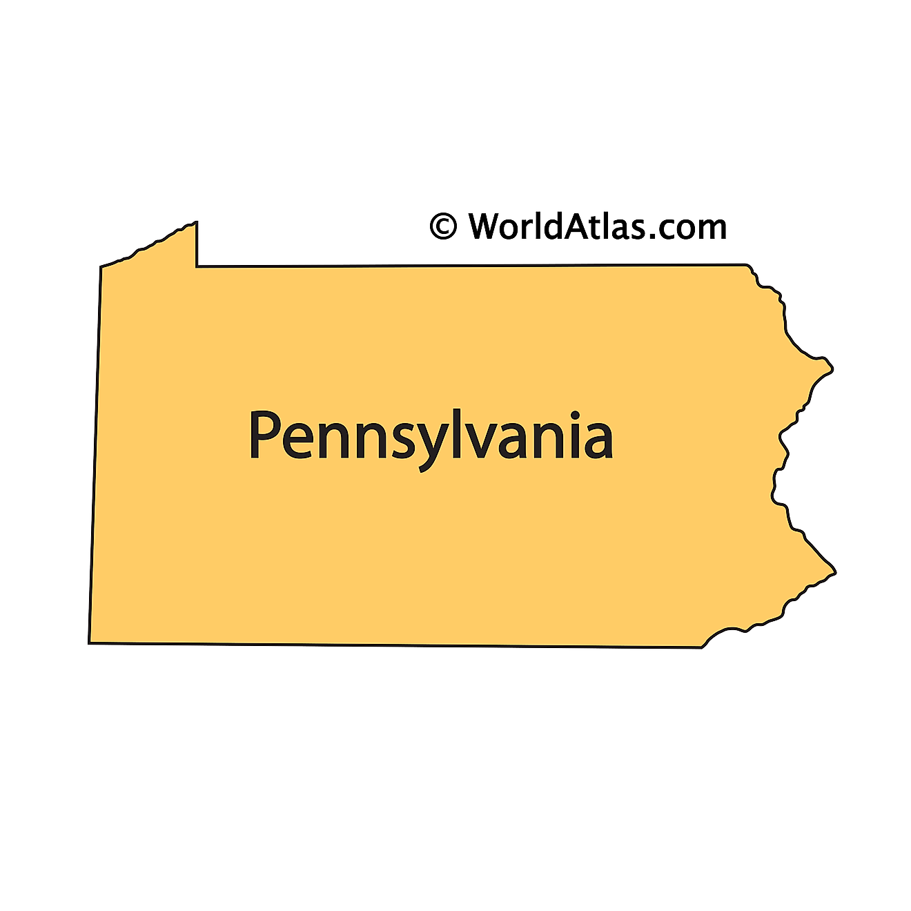 Outline Map of Pennsylvania