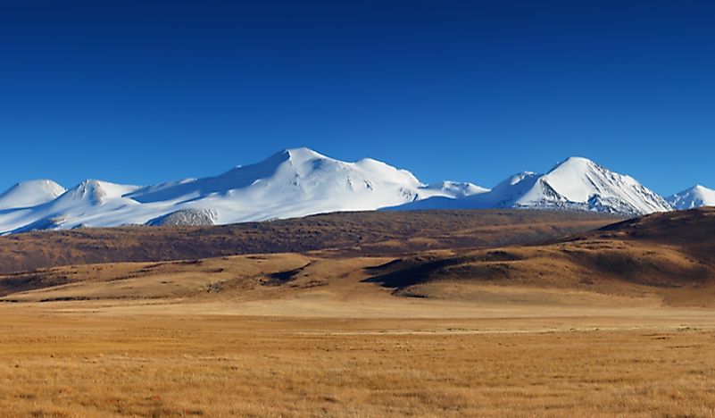 Mountains on the border of China and Mongolia. 