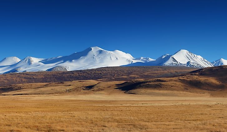 Mountains on the border of China and Mongolia.