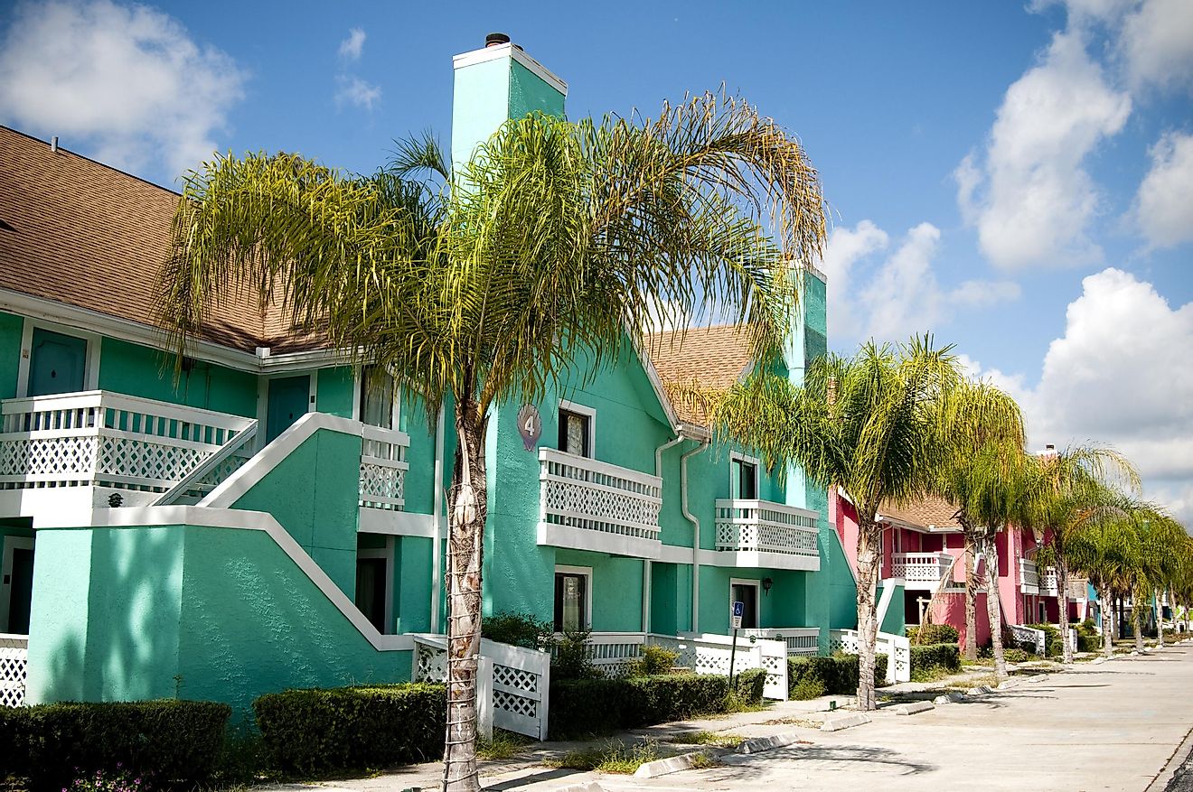 colorful houses in Cedar Key, Florida