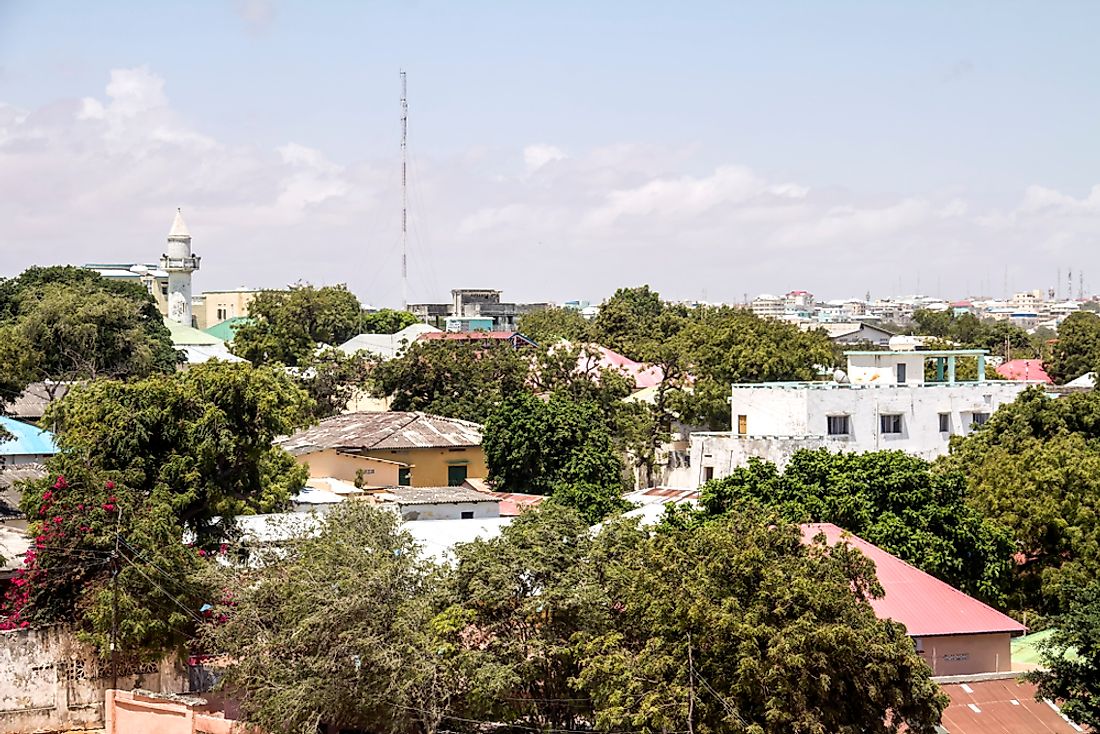 Mogadishu, the capital of Somalia. Editorial credit: MDOGAN / Shutterstock.com. 