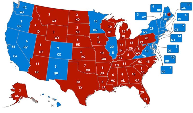 An example of a thematic map. 