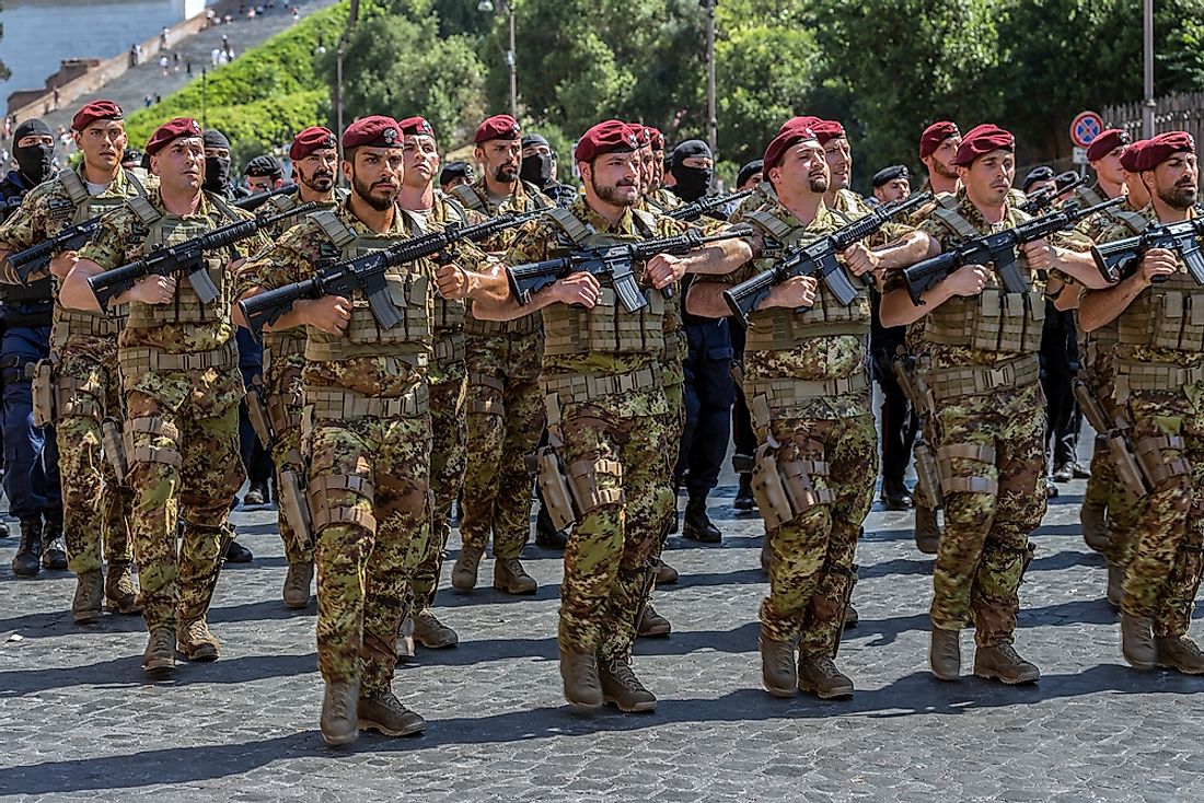 Italy has approximately 248,000 army personnel. Editorial credit: Ioan Florin Cnejevici / Shutterstock.com