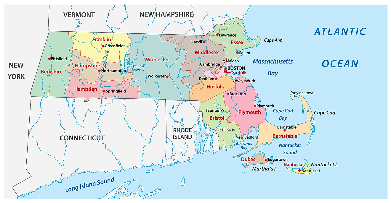 Massachusetts Maps Facts World Atlas