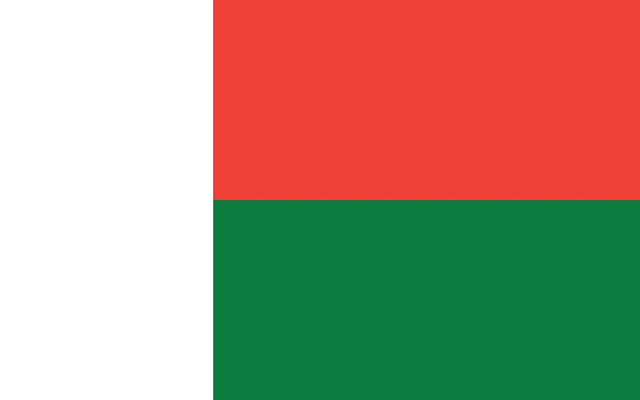 The flag of Madagascar. 