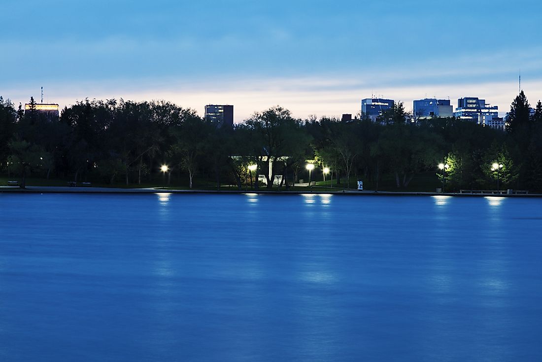 The skyline of Regina, Saskatchewan. 