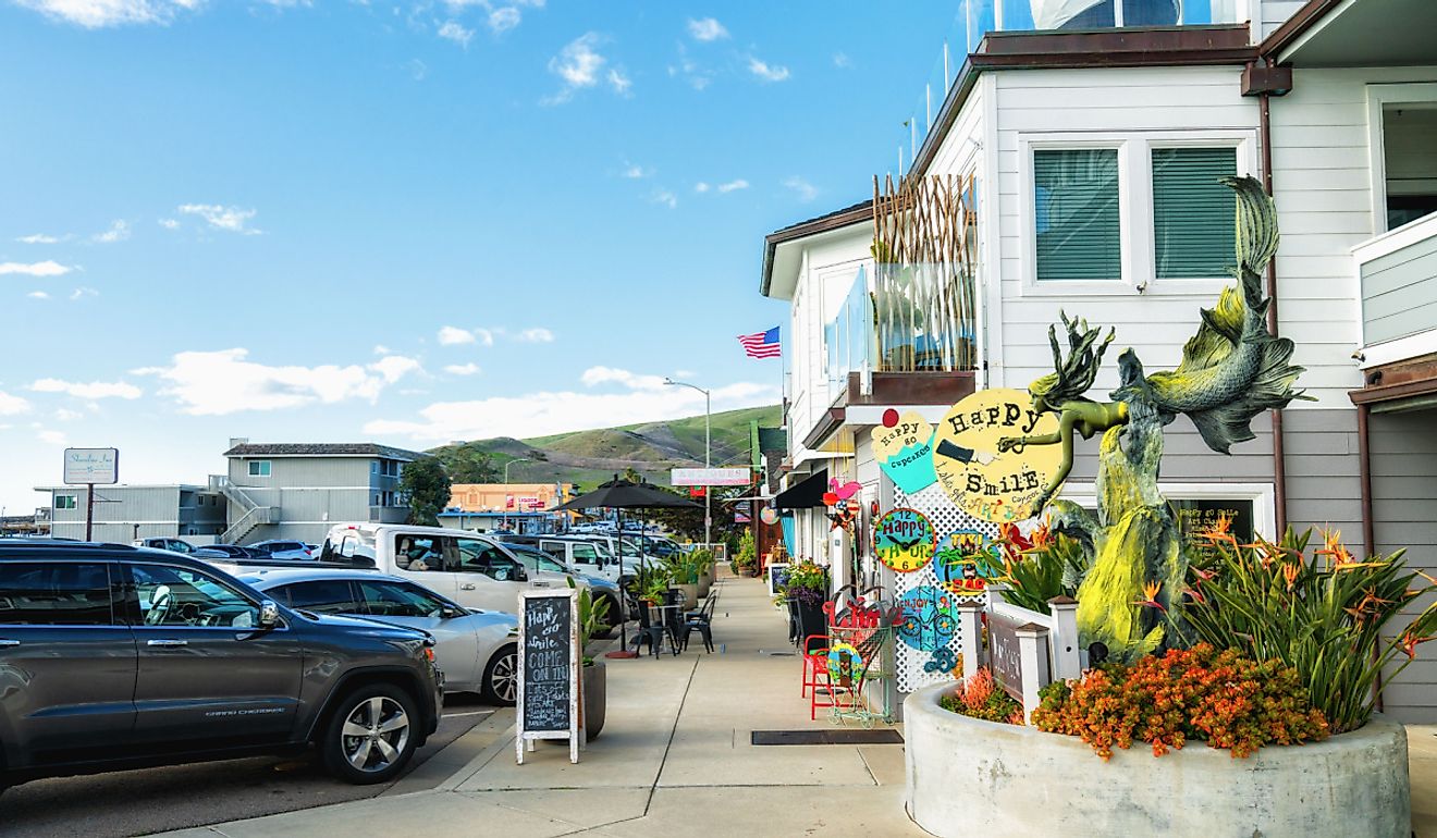 A charming beach town in San Luis Obispo County, CA. Image credit HannaTor via Shutterstock.
