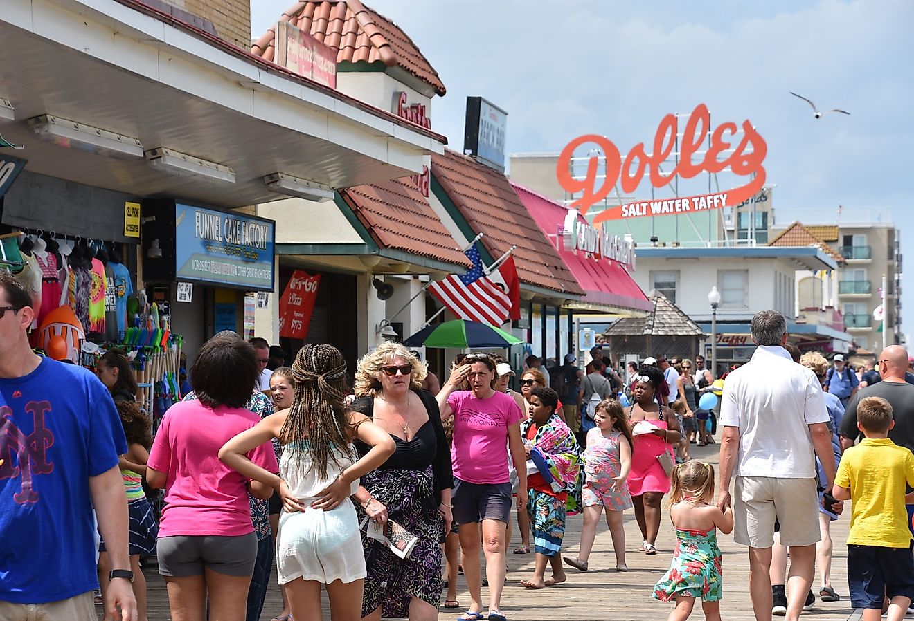 The busy boardwalk at Rehoboth Beach in Delaware in the summer. Image credit Ritu Manoj Jethani via Shutterstock