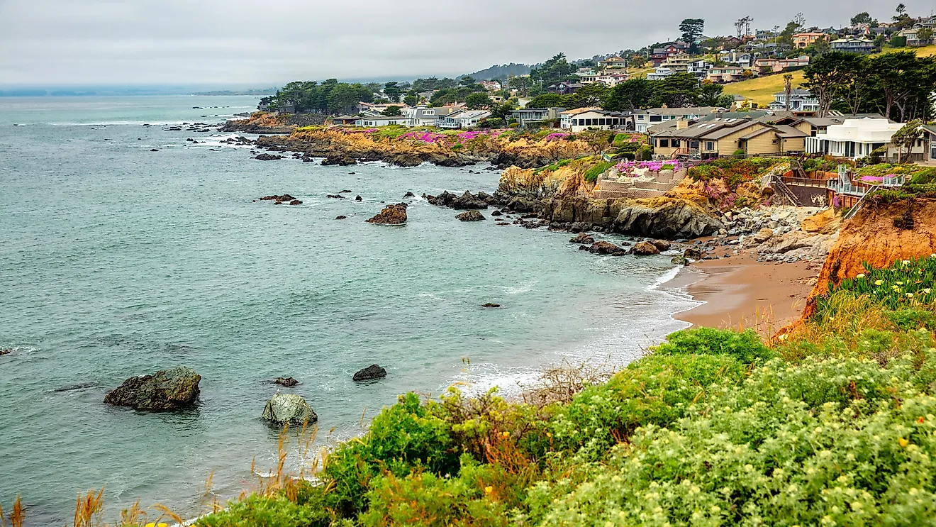 The beautiful coastline of Cambria, California.