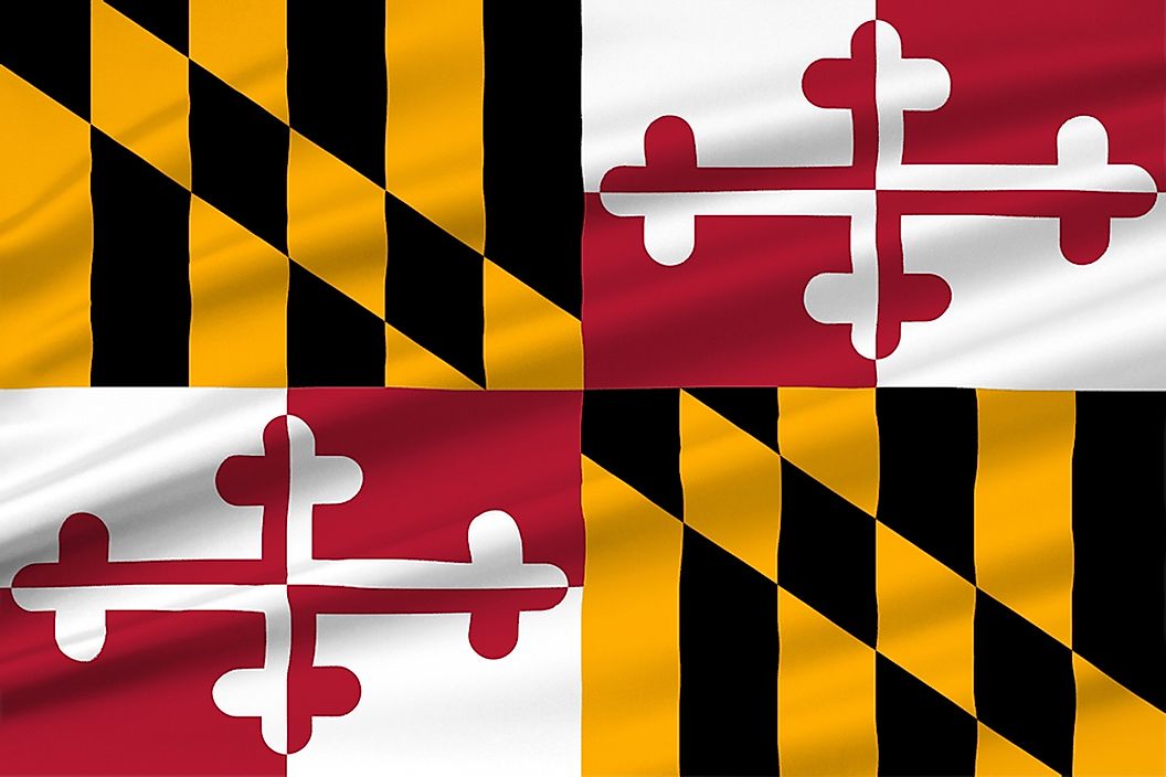 The state flag of Maryland.