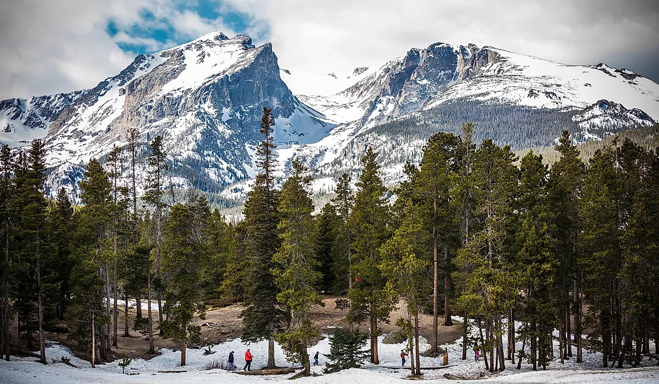 Landscape view of Rocky Mountains National Park in Colorado.