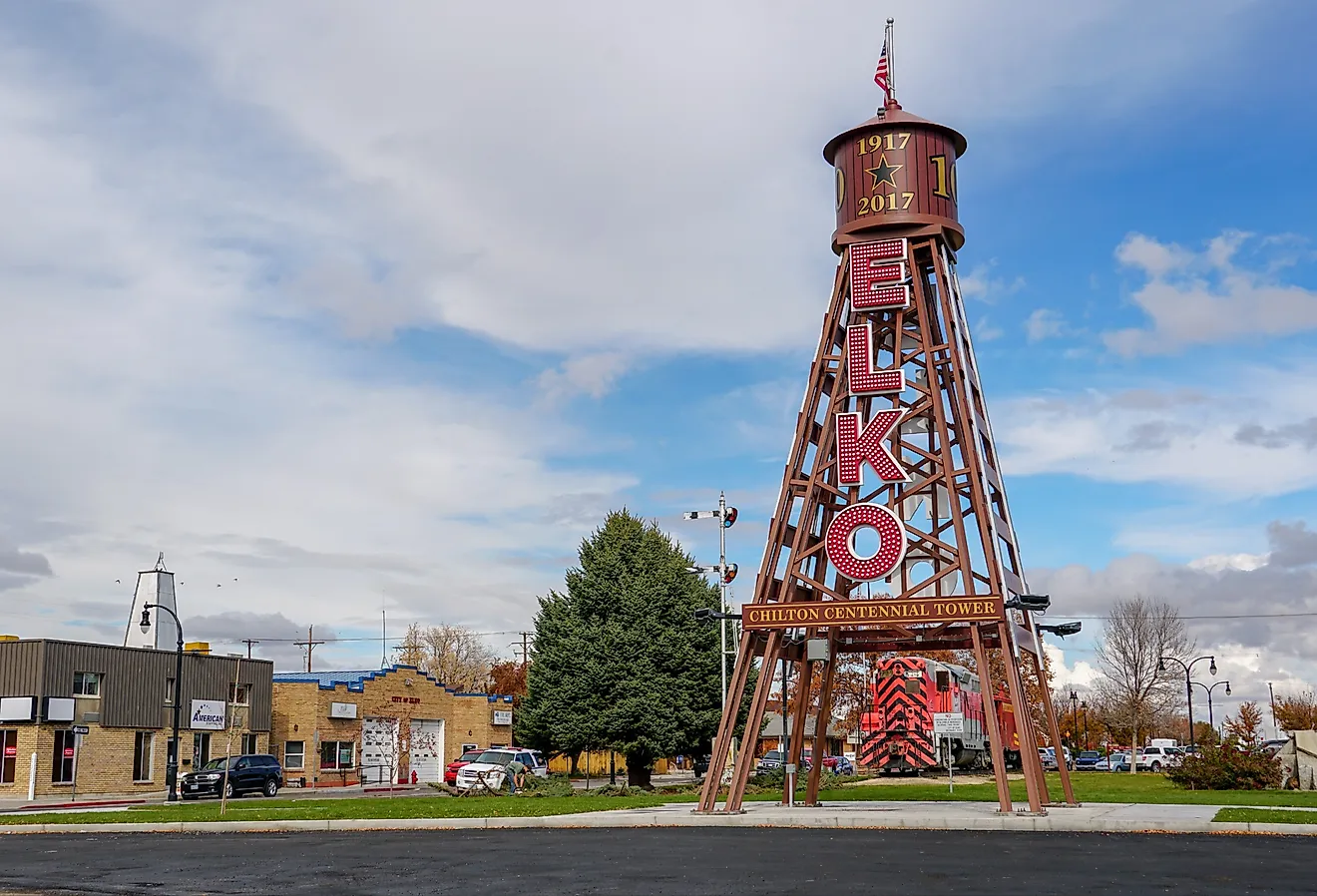 View of the Chilton Centennial Tower in Elko, Nevada. Editorial credit: E Fehrenbacher / Shutterstock.com