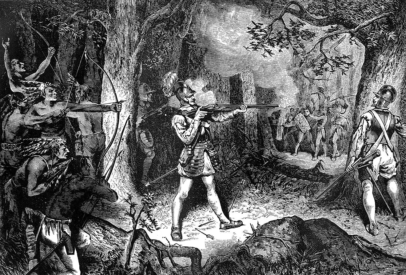 Samuel de Champlain Battles the Iroquois, 1609