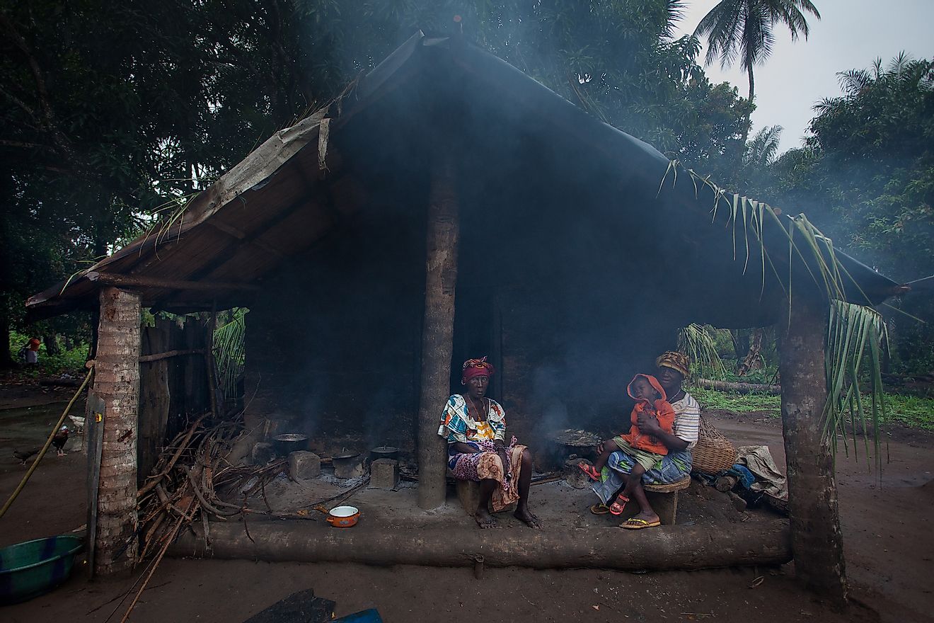 A typical village scene in Sierra Leone. Image credit: Robertonencini/Shutterstock.com