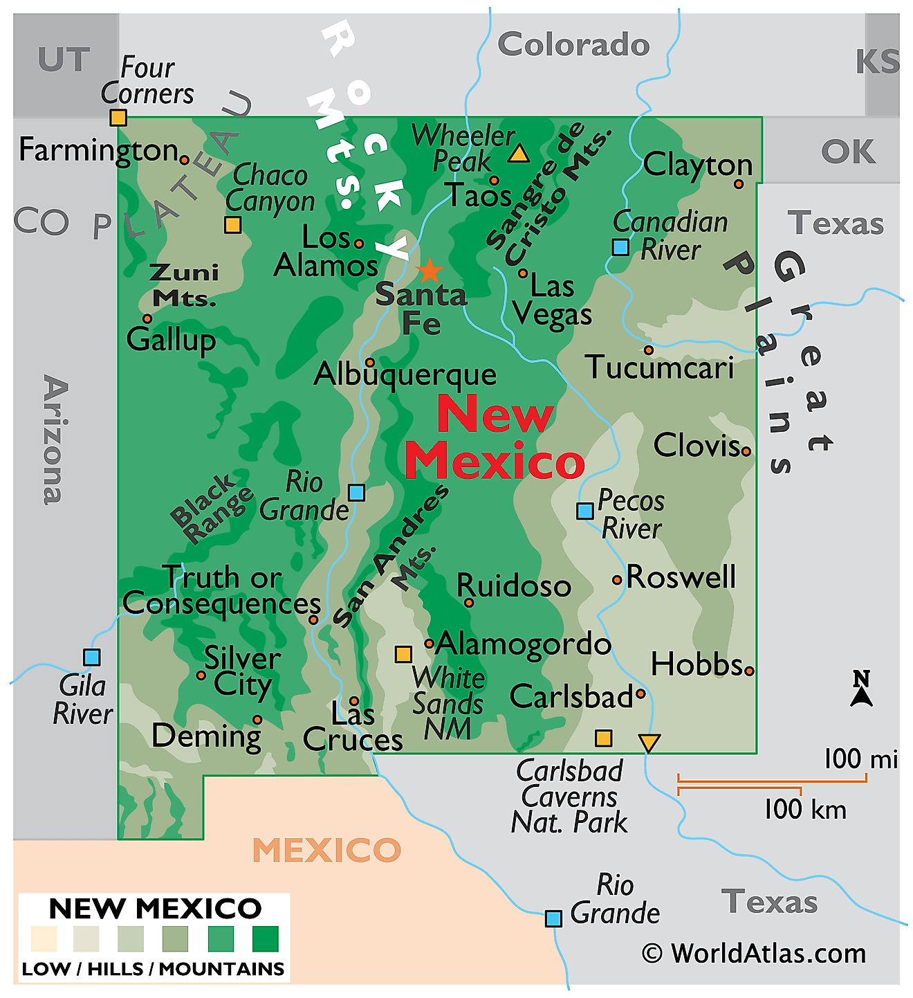 Mapas De Nuevo M xico Atlas Del Mundo