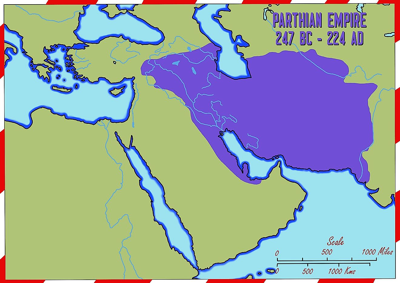 map of the parthian empire