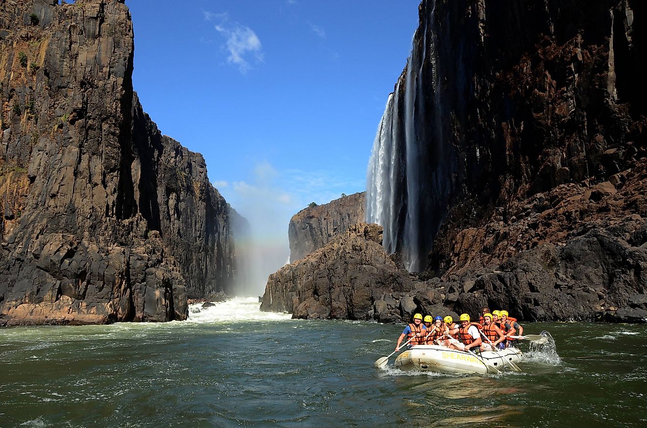 Zambezi River rafting. Editorial credit: cordelia bua / Shutterstock.com