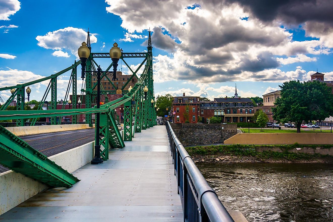 Northampton Street Bridge over the Delaware River, Easton, Pennsylvania.