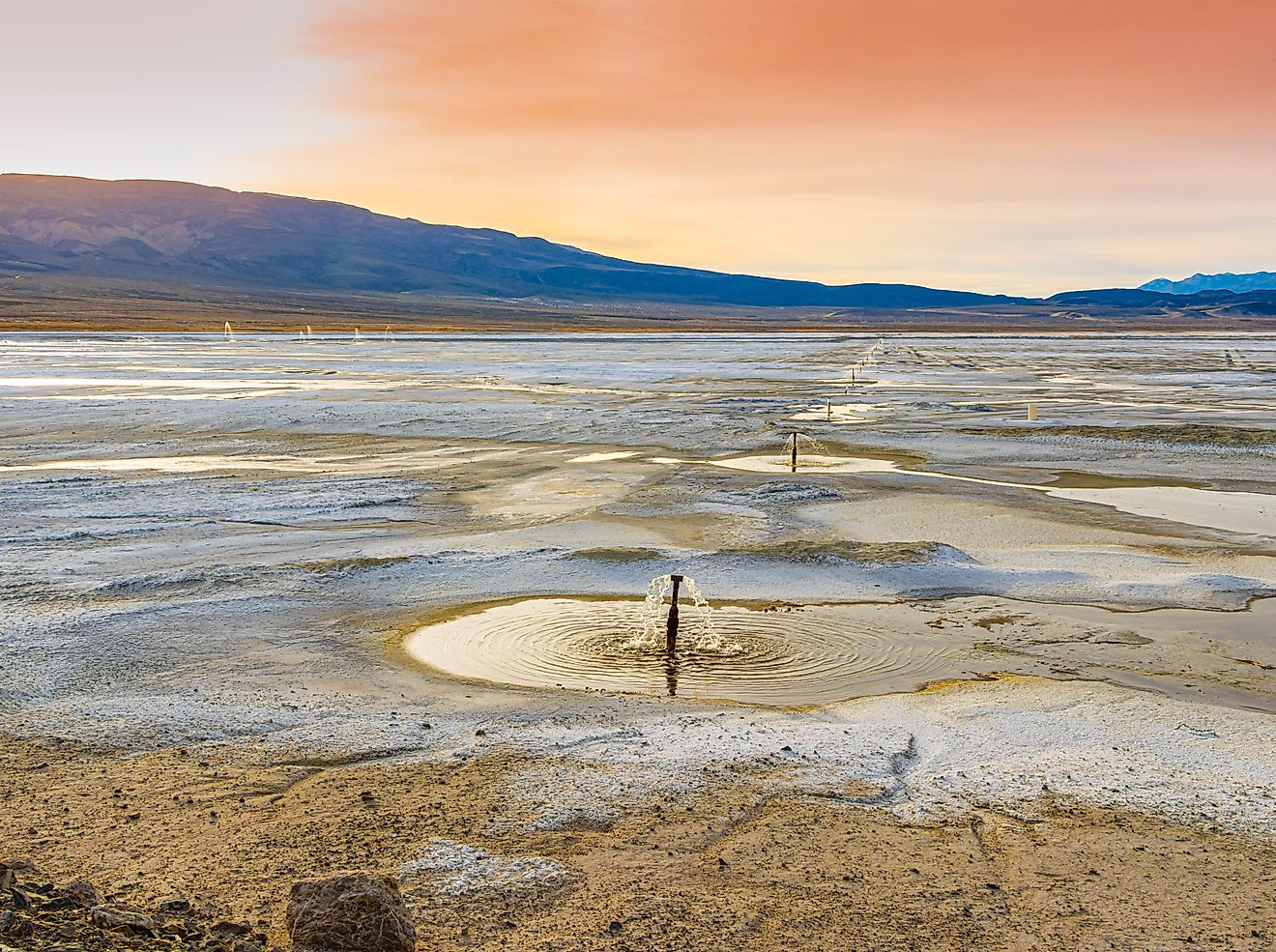 Dust Control System on The Flooded Salt Flats of Owens Lake