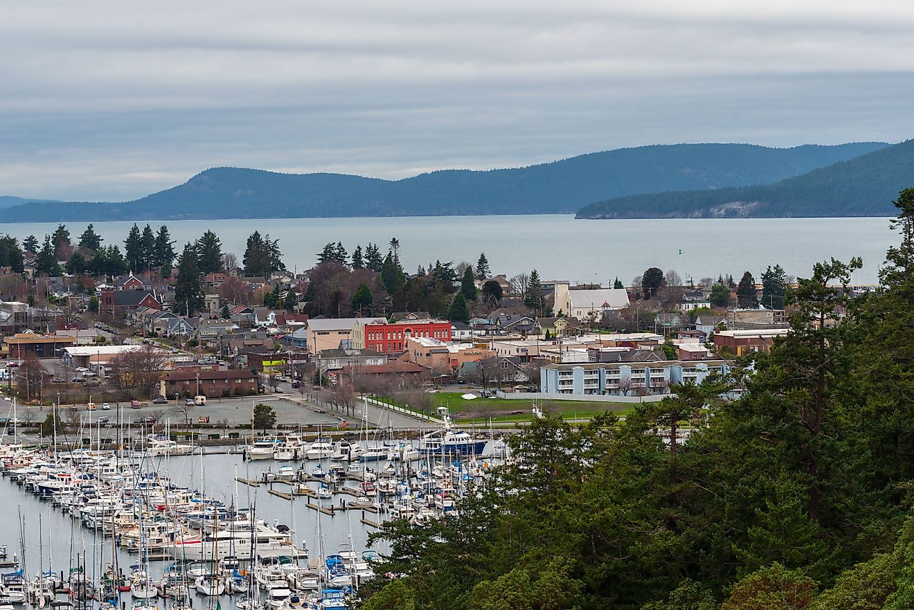 Aerial view of Anacortes, Washington. Image credit: Angela Dukich / Shutterstock.com