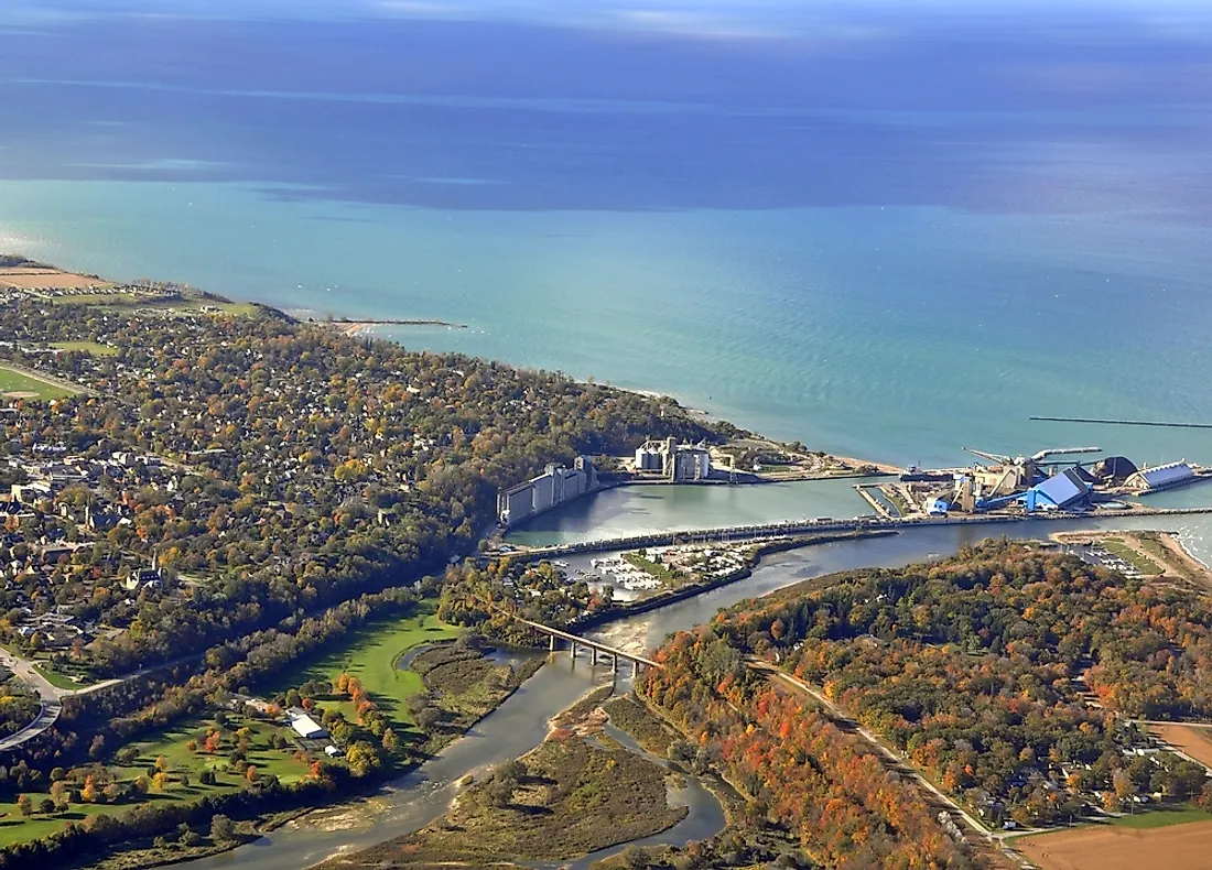 The salt mine in Goderich, Ontario. 