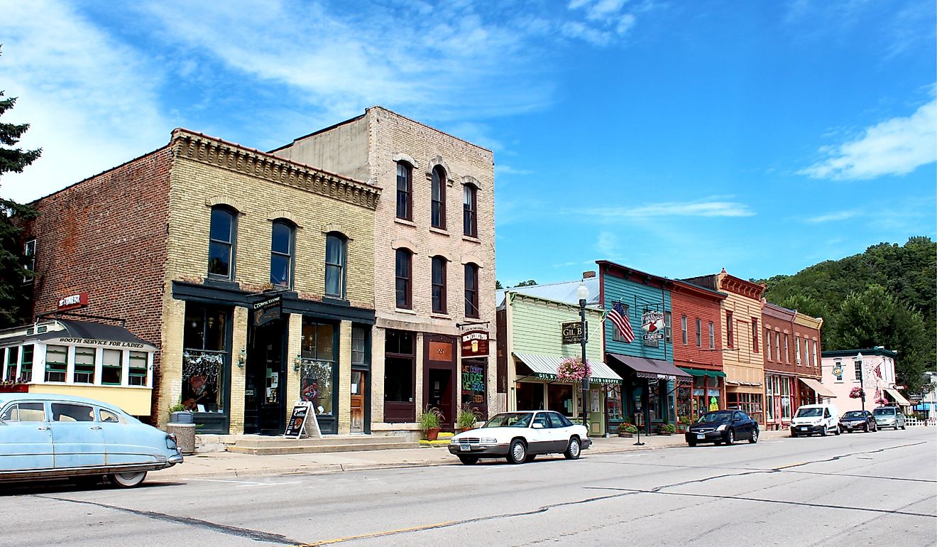 Historic buildings along Parkway Avenue in the business district of Lanesboro, Minnesota. Image credit: Lanesboro Arts via Wikimedia Commons.