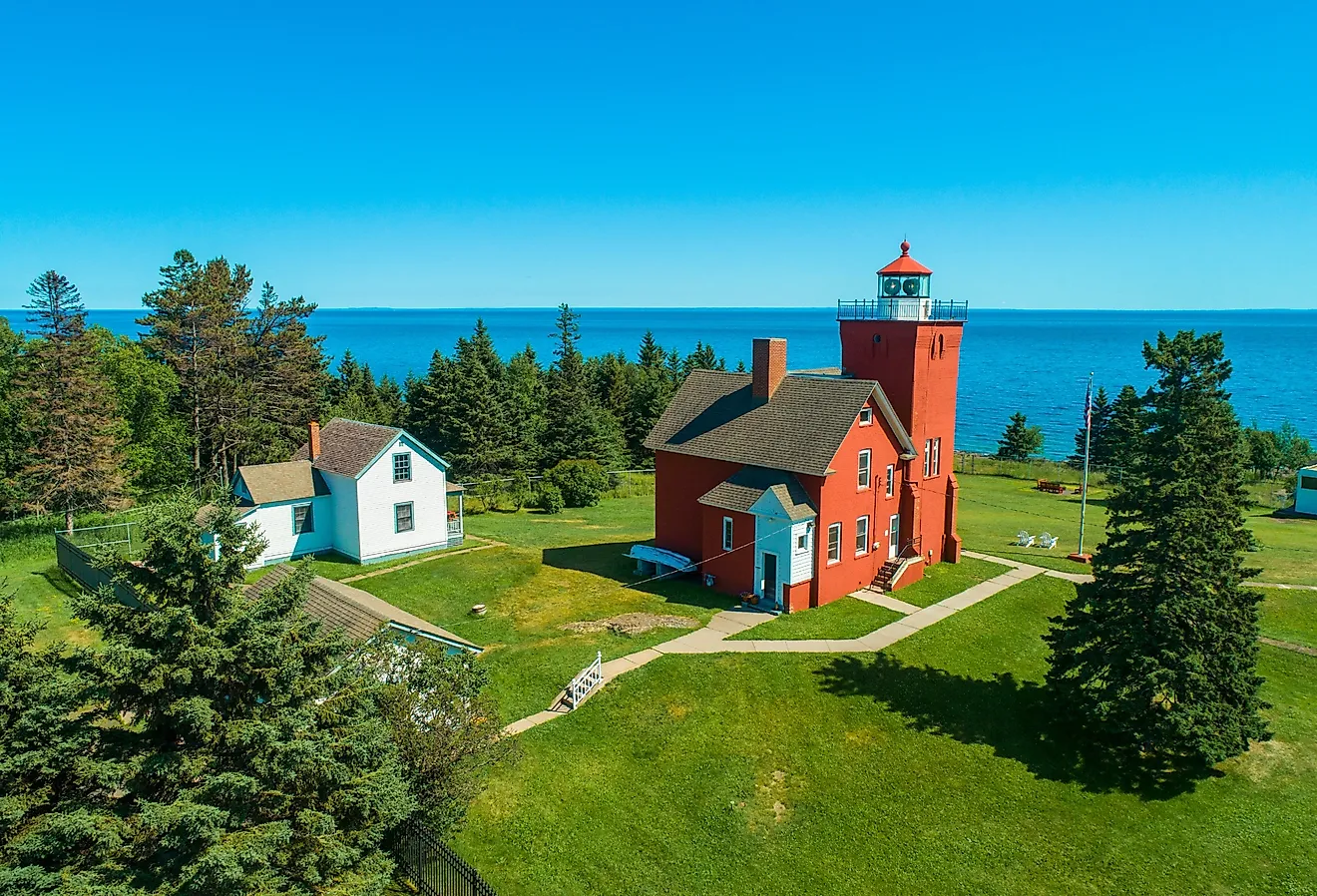 The Two Harbors Light Station in Two Harbors, Minnesota. Image credit Dennis MacDonald via Shutterstock
