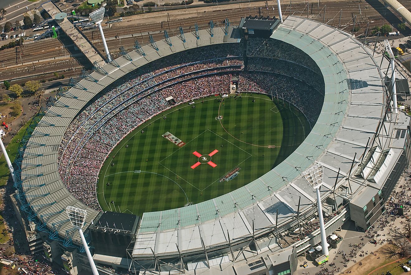 The Melbourne Cricket Ground In Melbourne, Australia.
