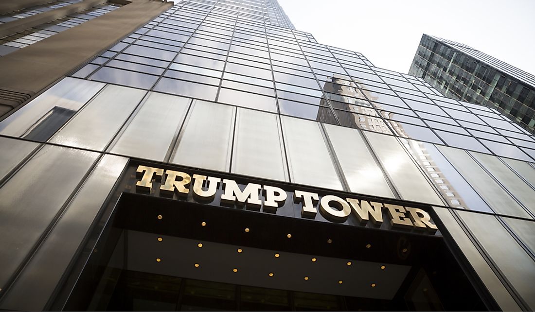 Trump Tower in Manhattan, New York, US. Editorial credit: Glynnis Jones / Shutterstock.com