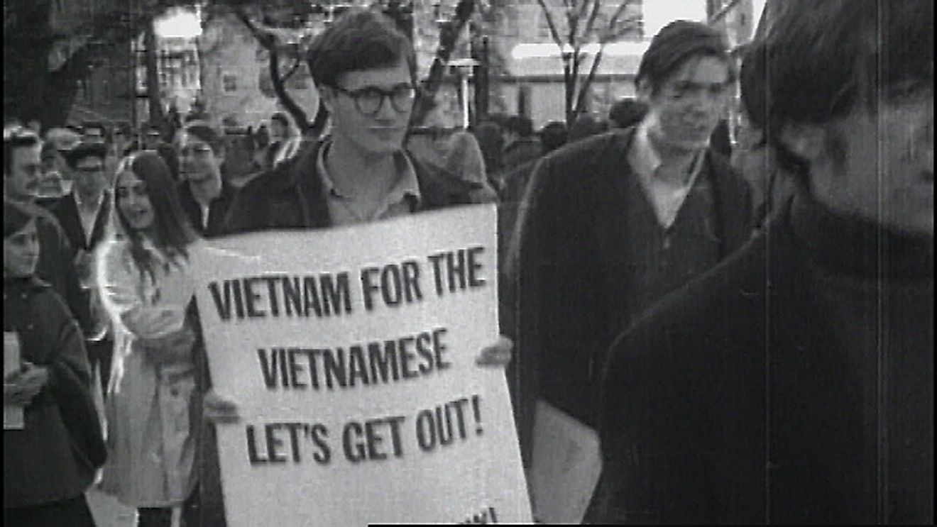 Across the whole of the United States of America, in the mid-1960s, students raised their voices against the war happening in Vietnam. Image credit: pbs.org