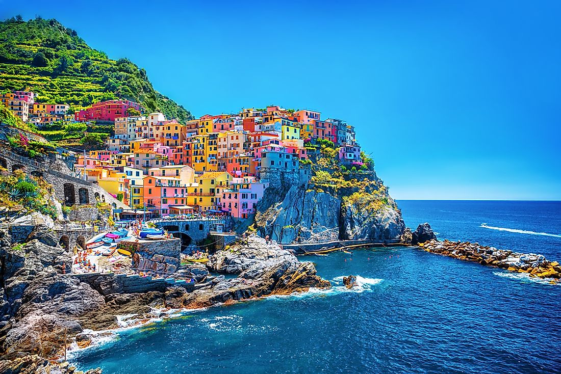 Cinque Terre on the Italian Riviera. 