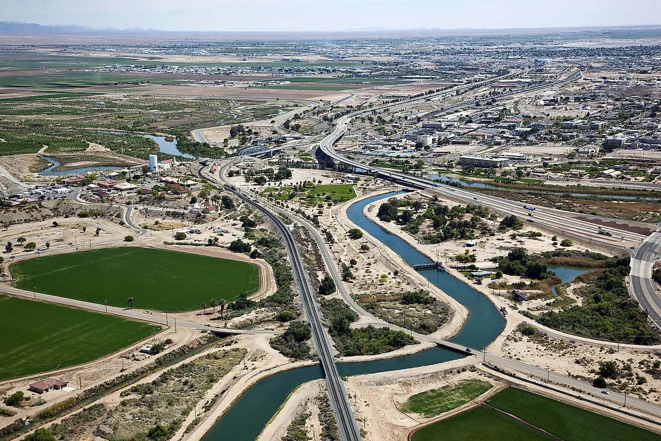 Arizona-California Border at Colorado River in Yuma