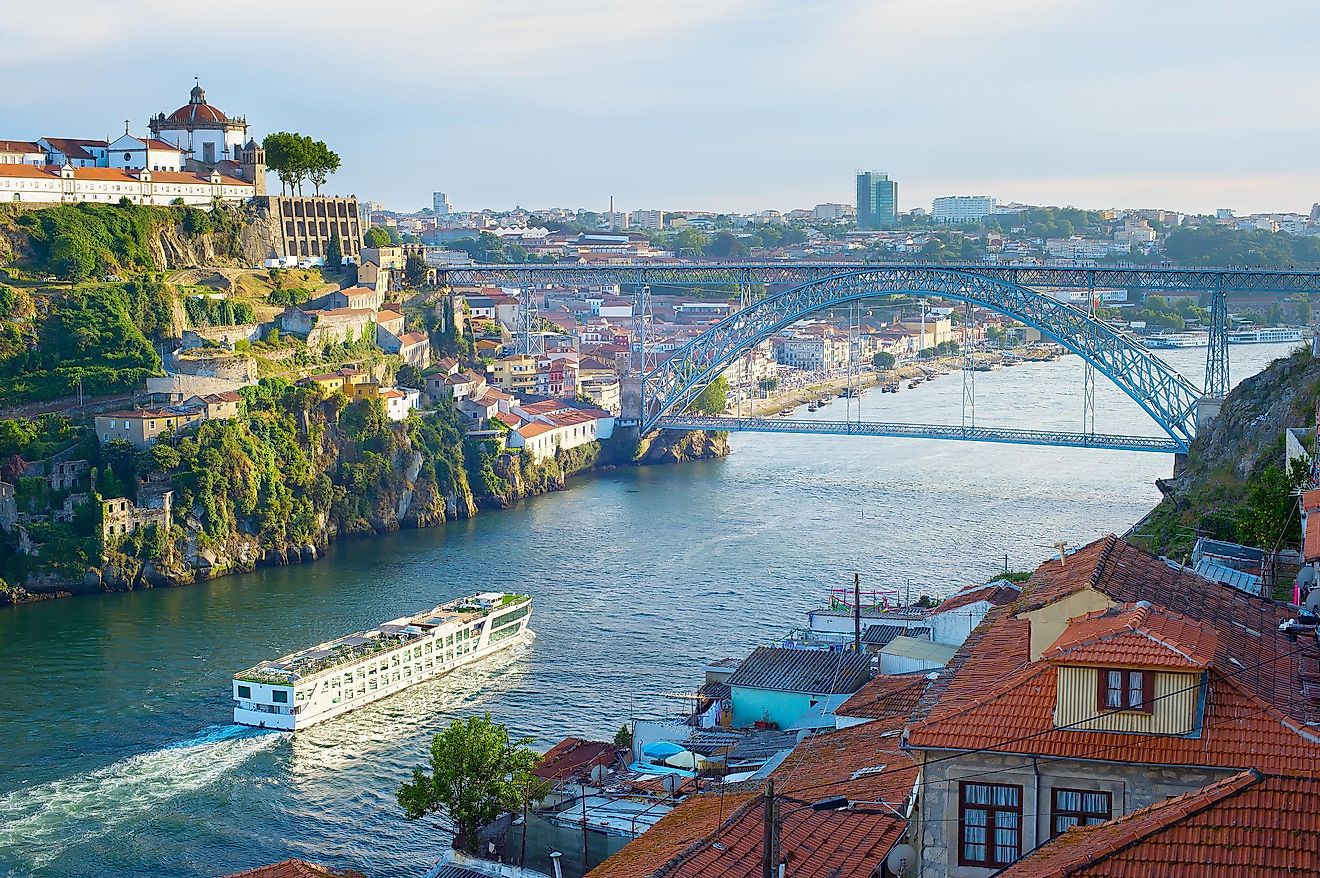 The spectacular Douro River in Porto in Portugal.