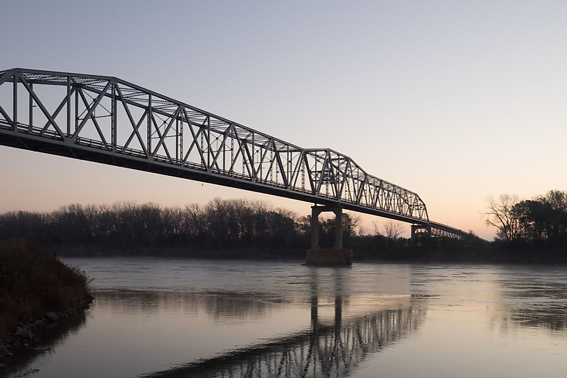 Bridge connecting Decatur, Nebraska to Onawa, Iowa over the Missouri River. 