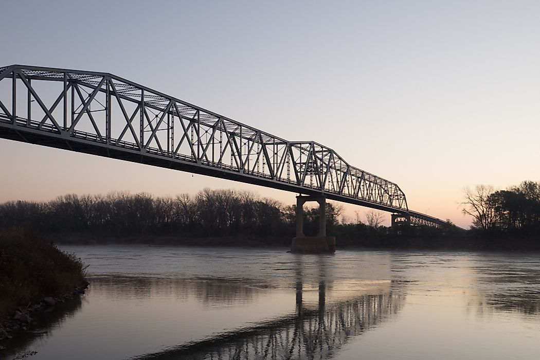 Bridge connecting Decatur, Nebraska to Onawa, Iowa over the Missouri River.